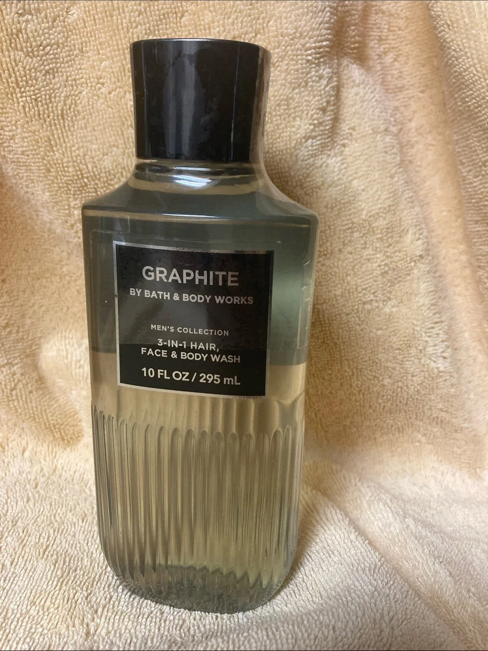 Bath & Body Works Mens Graphite 3-in-1 Hair, Face & Body Wash - Black & Gray
